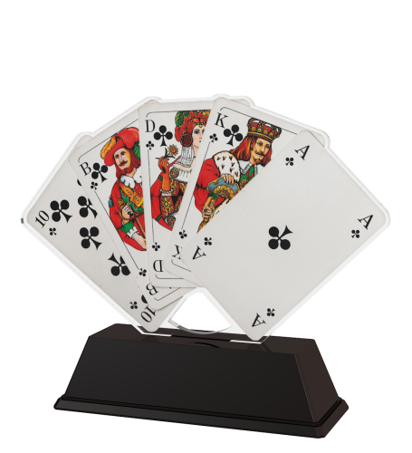 Kartenspielen-Trophäe in 3 Größen: Kartenspielen-Trophäe in 3 Größen:
