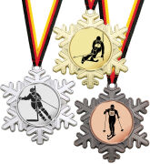 Medaille Schneeflocke Wintersport