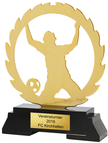 Messing Trophäe Fußball 18,5cm Messing Trophäe Fußball 18,5cm